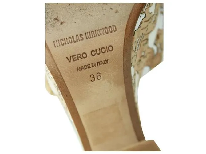 NICHOLAS KIRKWOOD Plataformas de corcho cortadas con láser Beige 