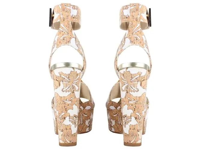NICHOLAS KIRKWOOD Plataformas de corcho cortadas con láser Beige 