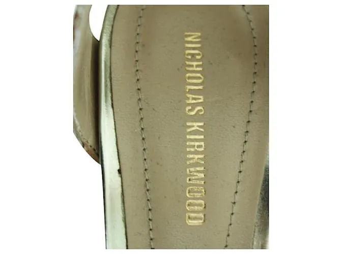 NICHOLAS KIRKWOOD Plataformas de corcho cortadas con láser Beige 