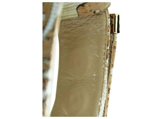 NICHOLAS KIRKWOOD Plataformas de corcho cortadas con láser Beige 