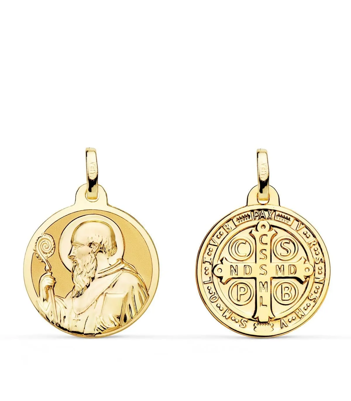 Scapulaire Saint Benoît Or jaune 18K 18mm Brillant
